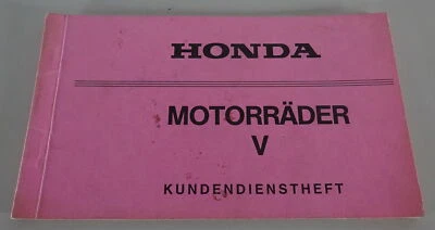 Scheckheft / Kundendienstheft Honda CX 500 Stand 04/1986 - Bild 1 von 2