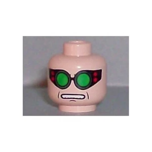 LEGO 4857 - Minifig, Head - Green Goggles, Open Mouth - Dr. Octavious (Doc Ock) - Picture 1 of 1