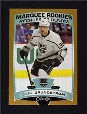 2019-20 UD OPC O-Pee-Chee Gold Border Glossy Marquee Rookie #535 Carl Grundstrom