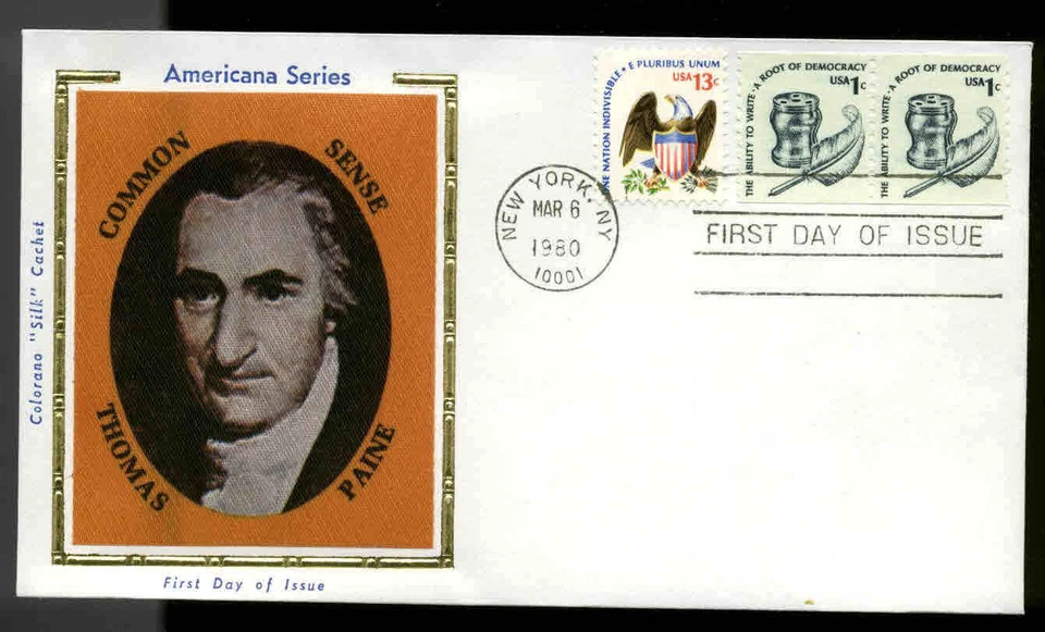 U.S. FDC #1811 Colorano "Silk" Cachet New York, NY Americana Series Ink Well - Image 1 of 1