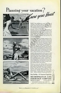 1937 Metropolitan Life Insurance Company alter DRUCK AD tolle Wanddekoration! (1691) - Bild 1 von 1