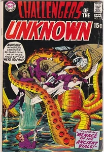 CHALLENGERS OF THE UNKNOWN # 77 1970 MENACE OF THE ANCIENT VIALS-JACK KIRBY - Picture 1 of 2