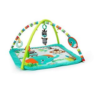 Zig Zag Safari Activity Gym and Play Mat with Take-Along Toys, Ages Newborn +
