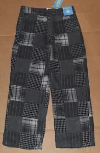 6 NWT Gymboree FESTIVE HOLIDAY Black Patchwork PANTS Boys - Picture 1 of 2