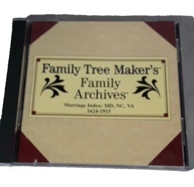 Family Tree Maker Archives Marriage Index MD, NC, VA - Image 1 of 2