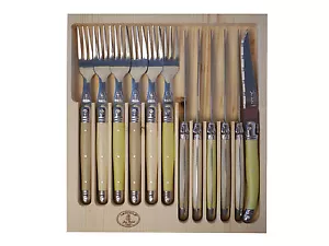 LAGUIOLE basic: Set coltelli e forchette per bistecca, 12 pezzi, acciaio inox, "Spring-Mix" - Foto 1 di 1