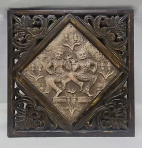 Tempio Cambogia vintage legno intagliato a mano arte da parete ballerini Angkor Wat Tempio - Foto 1 di 23