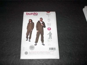 Burda Pattern 6065 Men's Hooded Jumpsuit / Overalls 34 ~ 44 Uncut - Picture 1 of 2