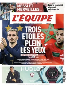 Journal L’Equipe N°24959 Du 14/12/2022 Trois Étoiles Plein Les Yeux Maroc Messi - Picture 1 of 8