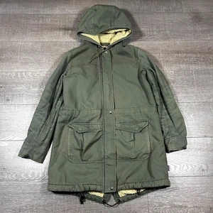 Patagonia Parka Jacket Women's L Green Insulated Prairie Dawn Hooded Full Zip - Picture 1 of 9