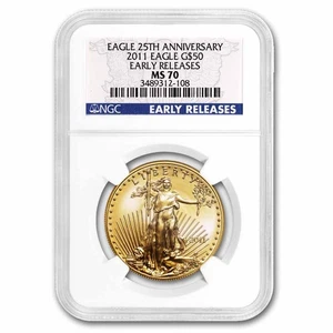 2011 1 oz American Gold Eagle MS-70 NGC (Early Releases) - Picture 1 of 3