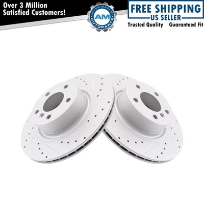 Rear Brake Rotors Set Fits 2011-2017 BMW X3 2015-2018 X4 - Image 1 of 4