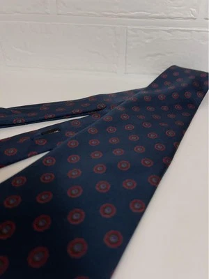 Corbata Christian Dior 100 % seda azul marino patrón integral para hombre ancho de hoja 9 cm Foto 1 de 4