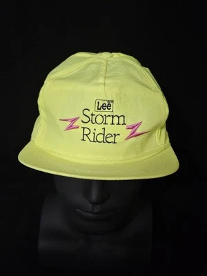Vintage Lee Storm Rider Neon Snapback Hat Embroidered Advertising Baseball Cap - Image 1 of 4
