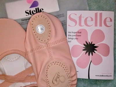 GIRLS PINK DANCE BALLET SHOES STELLE BRAND SOFT LEATHER SIZE 9MT NIP - Image 1 of 4