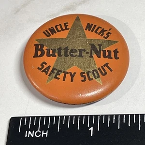 Vintage Uncle Nick’s Safety Scout Butternut Bread Pinback Button HS29b - Picture 1 of 2