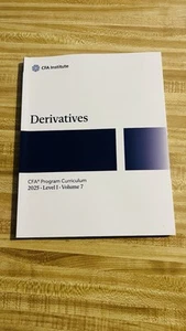 CFA institute paperback book 2025 Derivatives Level 1 Volume 7 - Picture 1 of 2