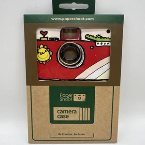 Custodia fotocamera PaperShoot SOLO cartone disegnato a mano rossa ecologica protettiva - Foto 1 di 3
