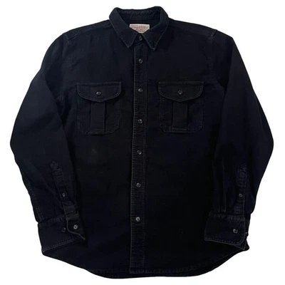 FILSON Heavyweight Black Flannel Work Shirt M Military Outdoor Cotton F/S - Bild 1 von 4