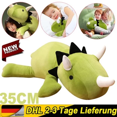 35cm Grün Dinosaurier Plüsch Umarmungskissen Plüschtier Kinder Mädchen - Bild 1 von 4