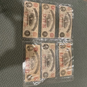 3 1862 Dollar Virgins Red Over Print Treasury Note - Picture 1 of 14