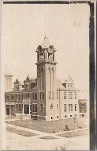 c1910s RPPC Real Photo Postcard CITY HALL / FIRE STATION / Location Not Known - Picture 1 of 2