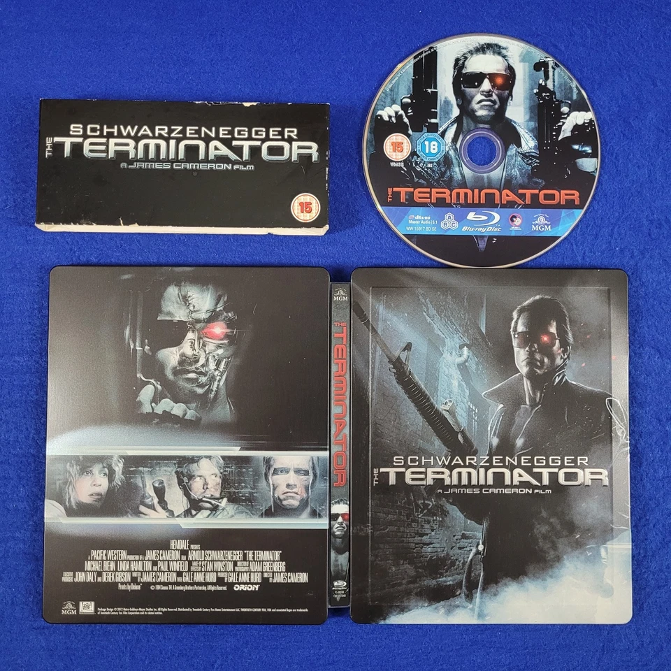blu-ray The TERMINATOR + Quarter Slip Steelbook Edition PLAY.COM REGION FREE - Image 1 of 4