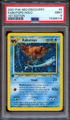 PSA 9 Pokemon Kabutops Holo 1st Edition Neo Discovery MINT - Image 1 of 2