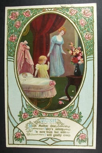 POSTCARD Hush Mother Dear Baby's Asleep; Embossed; Philco; Unposted - Picture 1 of 2