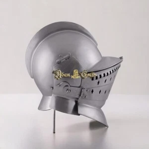 Medieval English Burgonet Helmet with bevor/Halloween/Christmas Gift Item - Picture 1 of 2