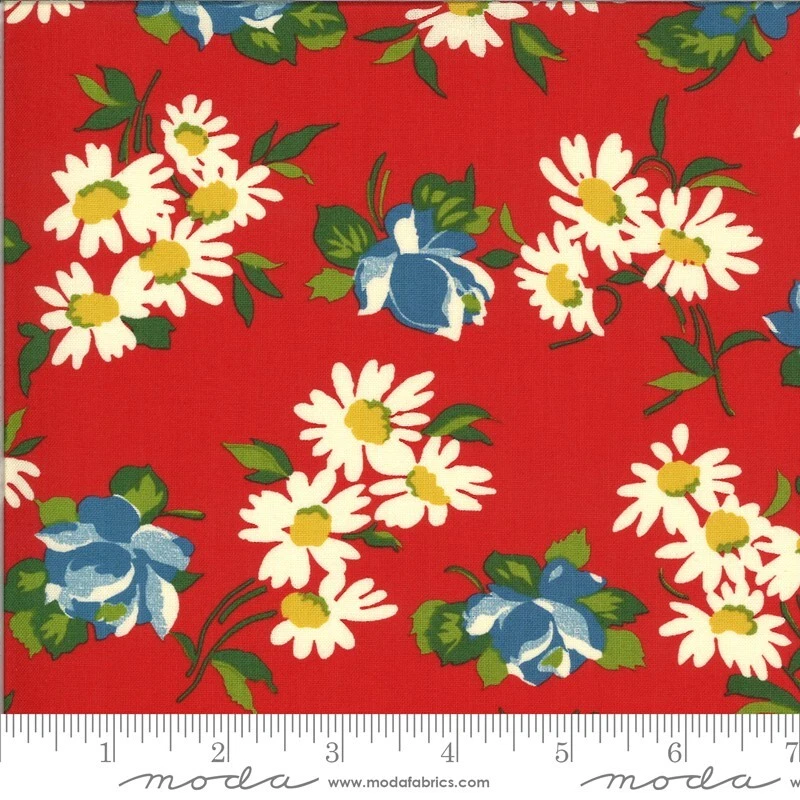 It's Elementary American Jane Sandy Klop 21783 Rose & Daisy Moda Fabrics Red - Image 1 of 1