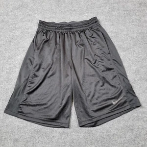 Nike Shorts Boys Large Black Athletic Basketball Swoosh Kids Youth High Rise A7 - Picture 1 of 9