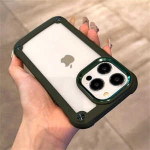 Luxury Rugged Heavy Duty Bumper Case For iPhone - Hybrid Shockproof Armor Clear - Picture 1 of 11