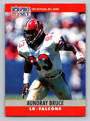 1990 Pro Set #30 Aundray Bruce  UER  Atlanta Falcons - Image 1 of 2