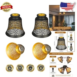 Elegant 4-Pack Metal Lamp Shades with Unique Chrysanthemum Design for Home Decor - Picture 1 of 11