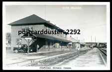 CHAPLEAU Ontario 1954 CPR Train Station. Real Photo Postcard