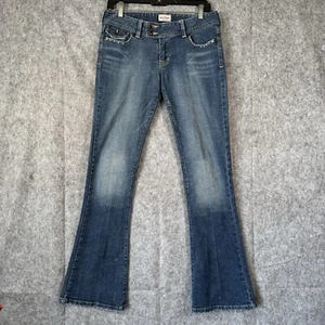 Y2K Abercrombie Fitch Flare Jeans Girls 16 Vtg Sailor Lowrise Womens 2 Hippie - Picture 1 of 11