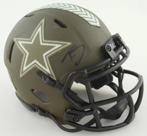 Trevon Diggs Signed STS Dallas Speed Mini Football Helmet (PIA/JSA) - Picture 1 of 3
