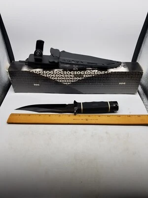 Faca SOG S10B Tech Bowie lâmina fixa com bainha 6 1/2 "lâmina com caixa nova  - Imagem 1 de 4