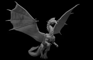 Silver Greatwyrm for D&D Dungeons and Dragons Pathfinder DND Mini - Imagen 1 de 1