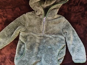 Boys Cat & Jack Hooded Faux Fur Hoodie Green Color Size 2T - Picture 1 of 2