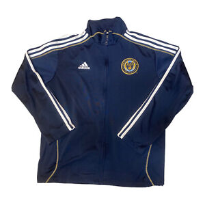 Adidas Philadelphia Union MLS Adult M Navy Blue White Full Zip Warm-up Jacket