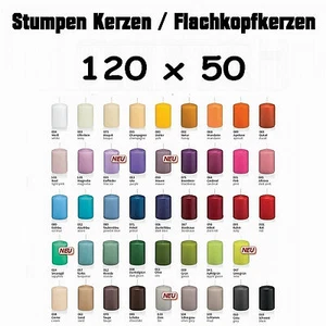 24x Kerzen 12x5cm 120x50mm Stumpen Kerze von Kerzen Wiedemann / Topseller - Picture 1 of 35