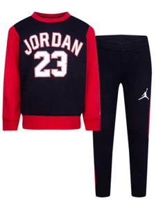 Jordan 23 Kids Black Red Boys Tracksuit Set 85B856-023 - Picture 1 of 4