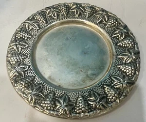 Godinger Silber Teller Kunst Traube Untersetzer 5" Untertasse versilbert - Bild 1 von 5