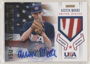 2012 Panini USA Baseball National Team 15U Signature /35 Austin Moore Patch Auto
