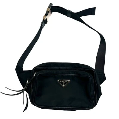 Prada Tessuto Nylon Belt Bag in Black - Image 1 of 4