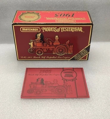 Matchbox Models of Yesteryear YS-43 1905 Busch Self Propelled Fire Engine NEW - Bild 1 von 4