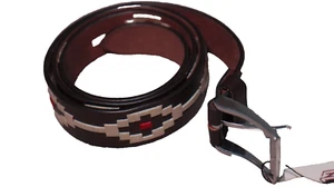 Genuine Leather Delicate Soft Embroidered Belts Mens - Picture 1 of 5