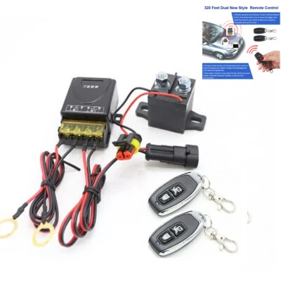  12V Wireless Dual Remote Control Car Master Battery Disconnect Switch Isolator - Image 1 of 4
